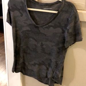 Gray Camo Top